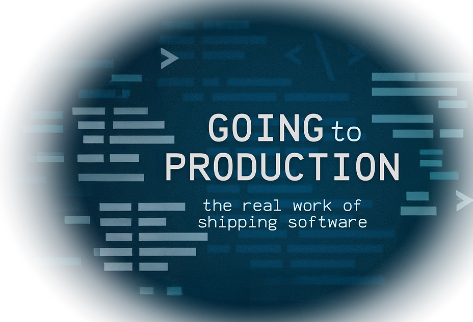 Going to production gradient logo